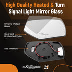Passenger Side Heated Mirror Glass for Chevy Silverado GMC Sierra (2014–2019)