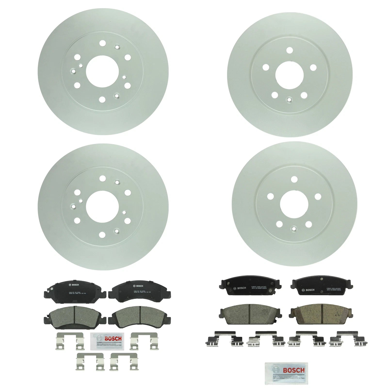 Brake Kit Rotor Ceramic Pad for Cadillac Chevy GMC (Front 330mm, Rear 345mm)