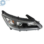Headlight for Honda Accord Sedan (2013–2015) Halogen Black Right W/O DRL
