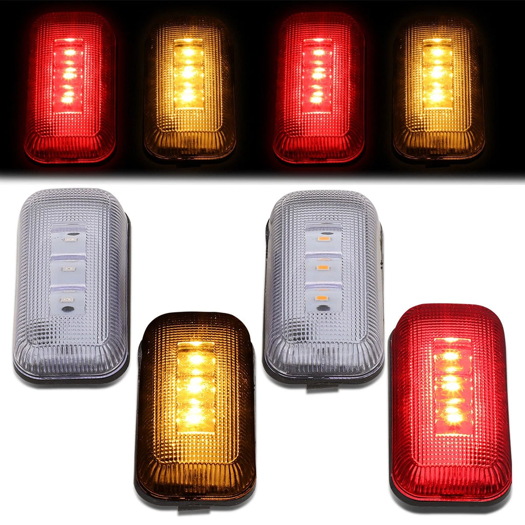 LED Marker Cab Light for 2015–2019 Silverado Sierra 4x Dually Bed (Clear)