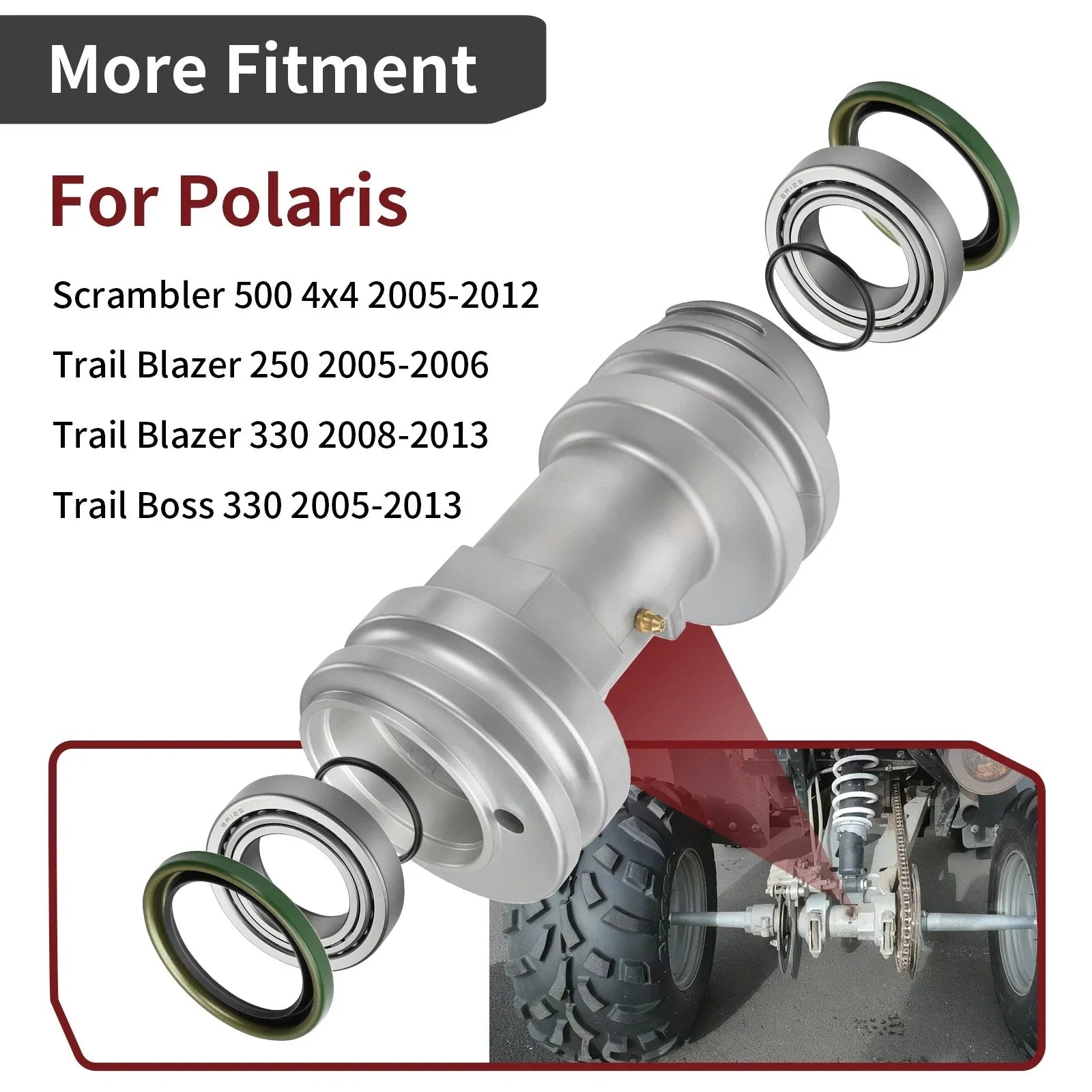 Rear Axle Bearing Housing Carrier Hub for Polaris Trail Boss 330 (2000–2006)
