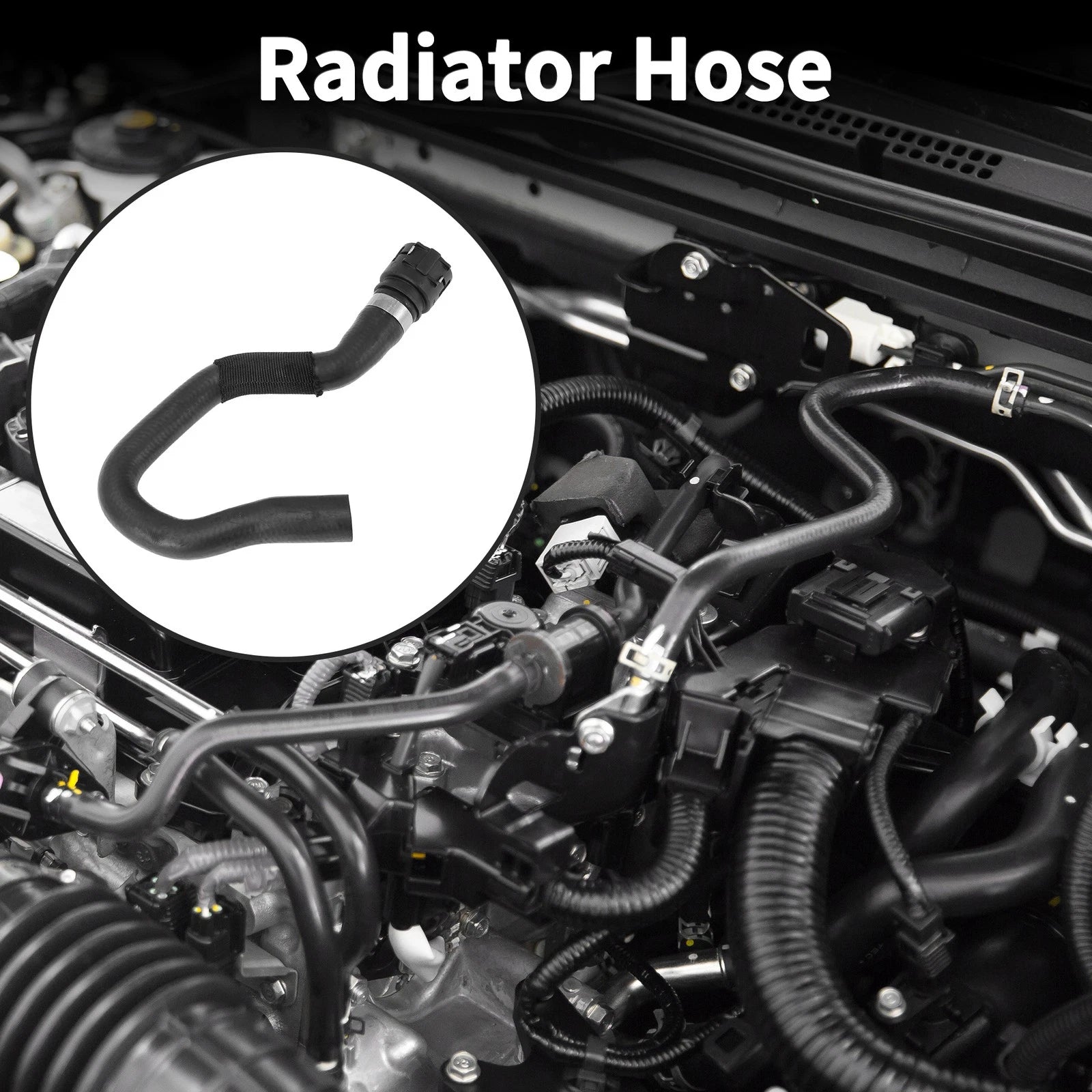 Radiator Hose Coolant Pipe for Audi A4 Quattro (2009–2016) 8K1819376J Rubber Black