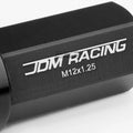 20 PCS Closed End M12x1.25 50mm Tall Black Aluminum Lug Nuts + Adapter