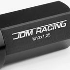 20 PCS Closed End M12x1.25 50mm Tall Black Aluminum Lug Nuts + Adapter