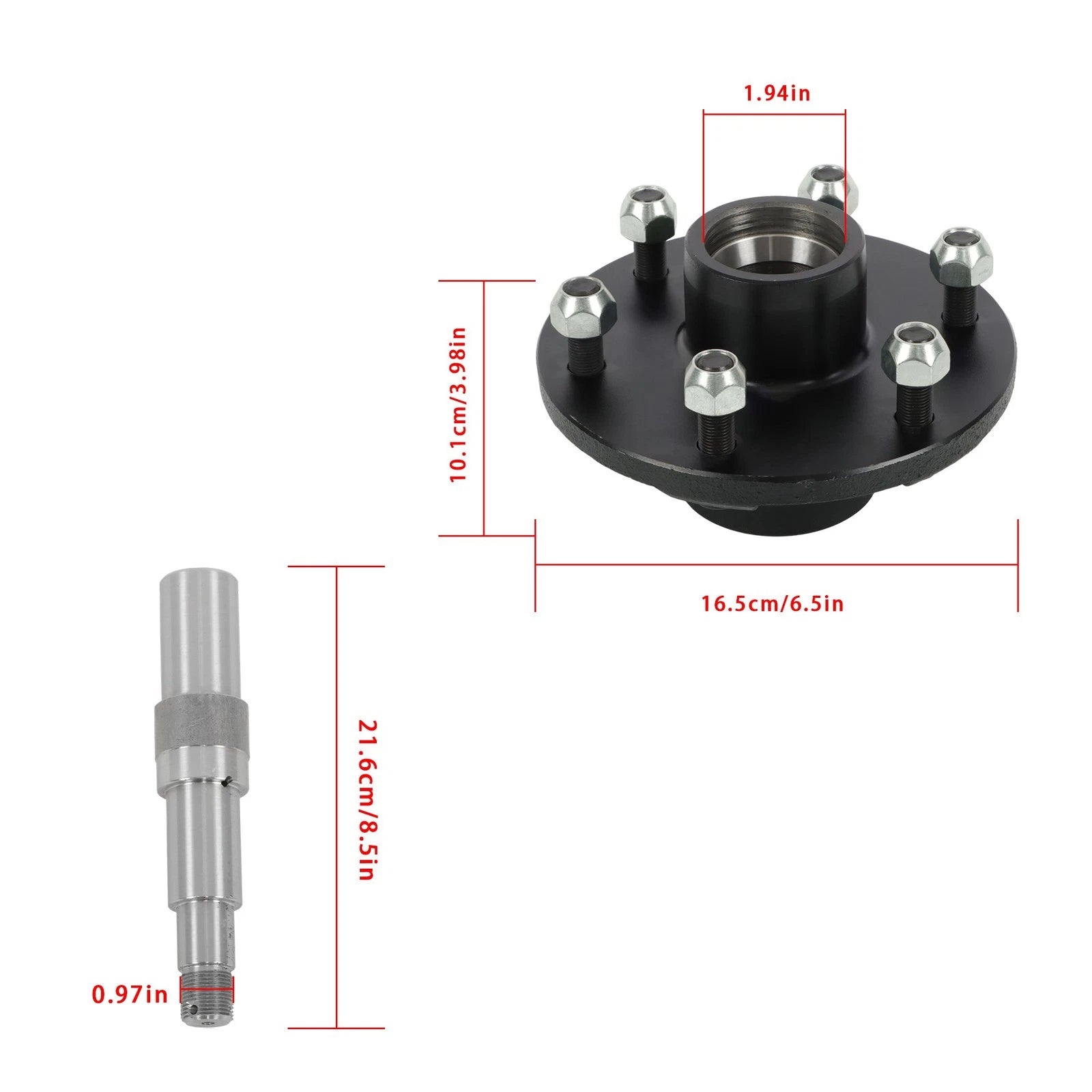 Set of 6 Trailer Hub Kits for 8.75" Round Spindle (Fits Various Models)