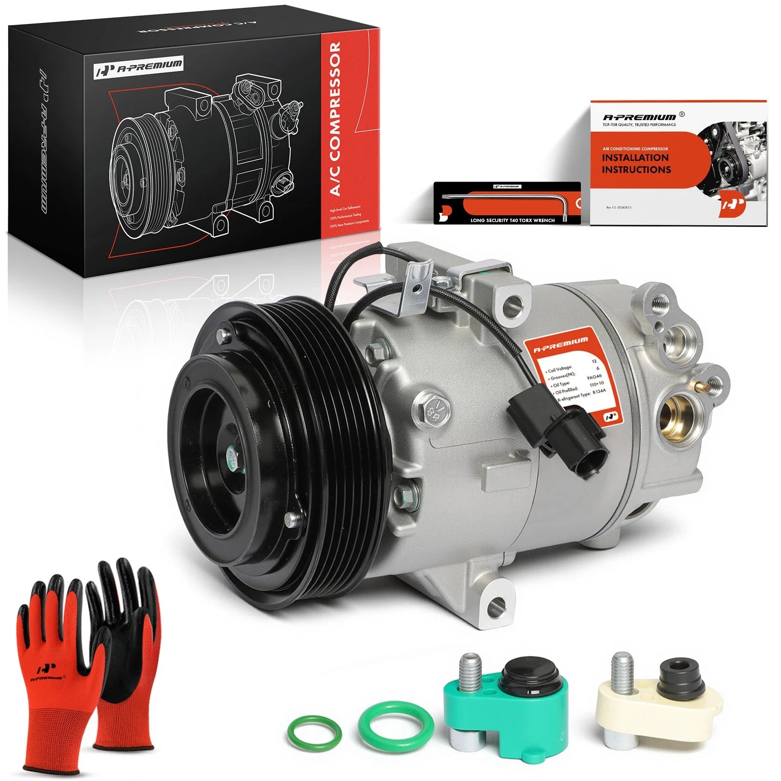 A/C Compressor with Clutch for Hyundai Elantra (2011–2013) Kia Soul (2011–2013)