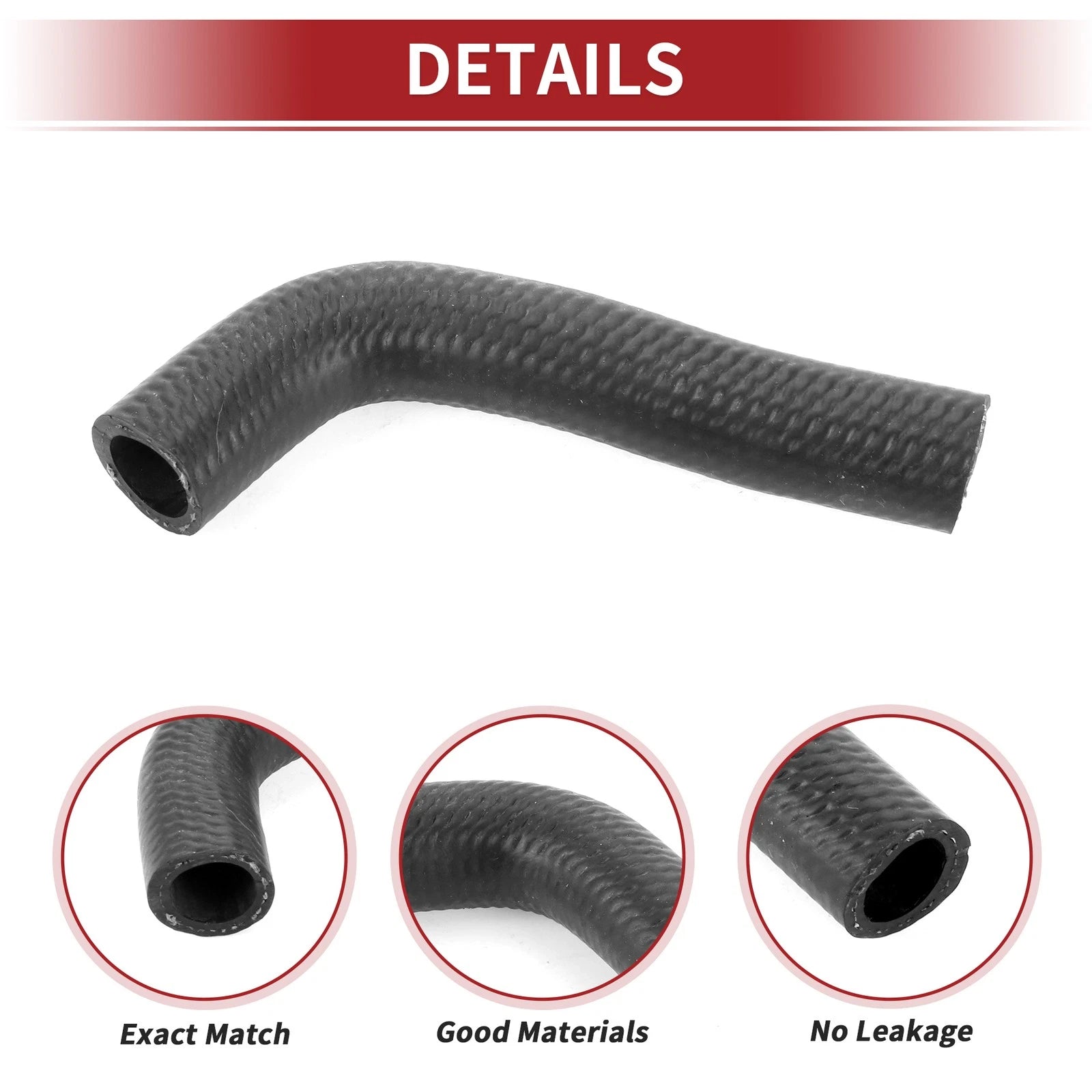 Heater Hose for Toyota Highlander 3.5L (2008–2016) No. 1626131050 Rubber Black