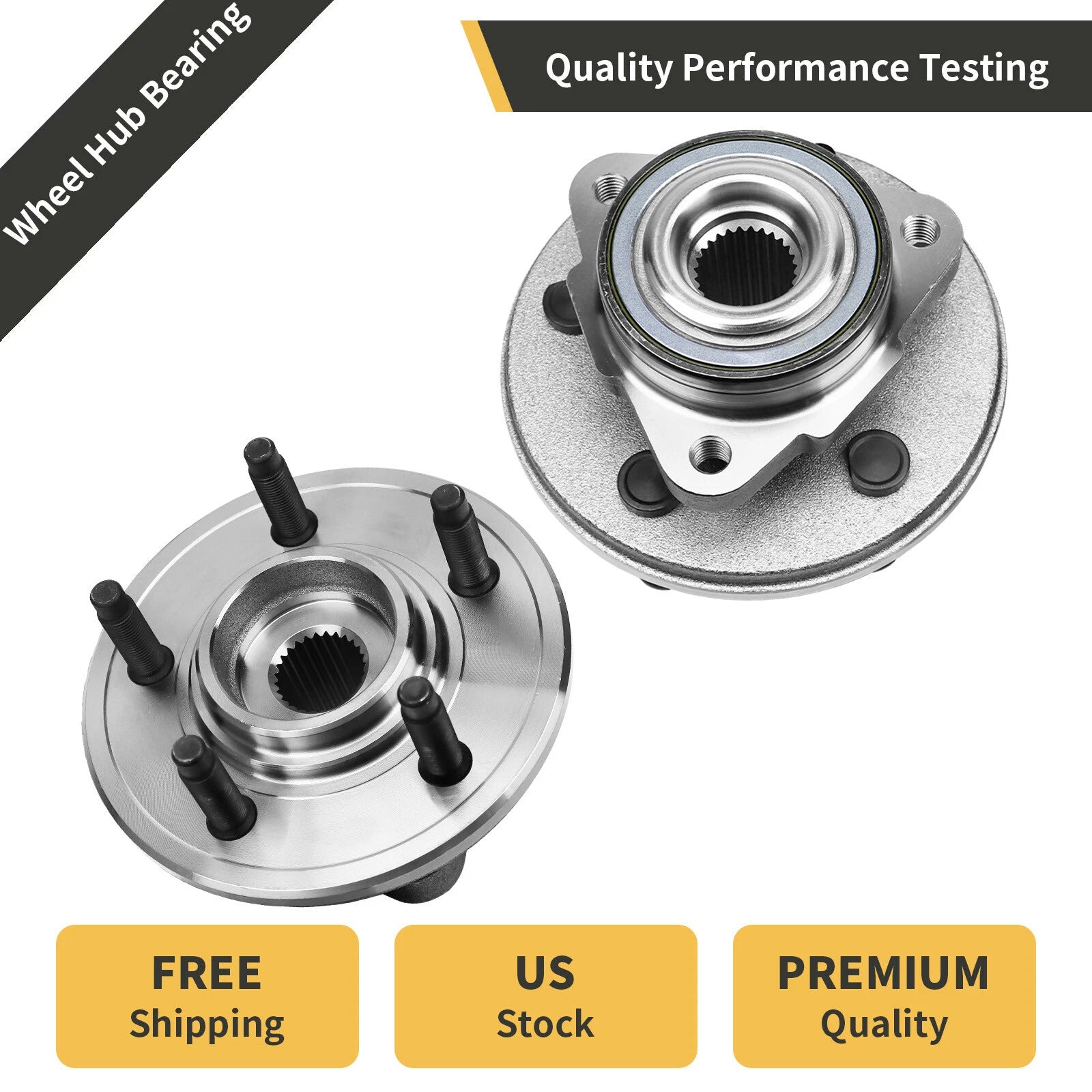 Pair Front Wheel Bearings Hubs for Ford Explorer Mercury Mountaineer (2006–2010)
