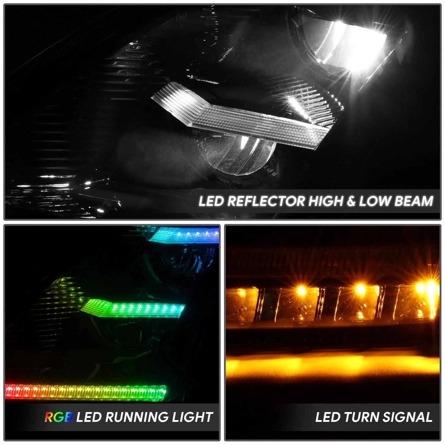 LED Reflector Headlights for Volvo VNL/VNR 300/400/640/740/760 (2018–2024)