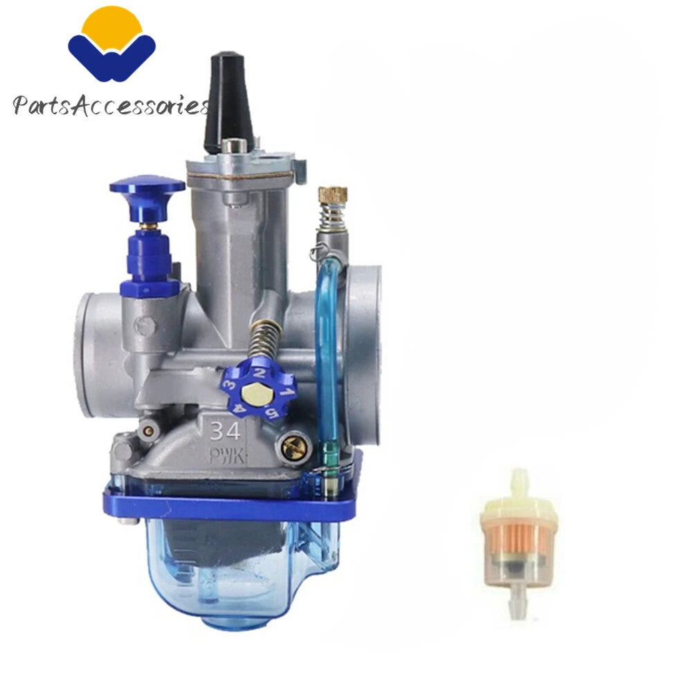PWK34 Carburetor for Suzuki RM 125 250 370 500, Yamaha YZ 125 175 250 (All Years)