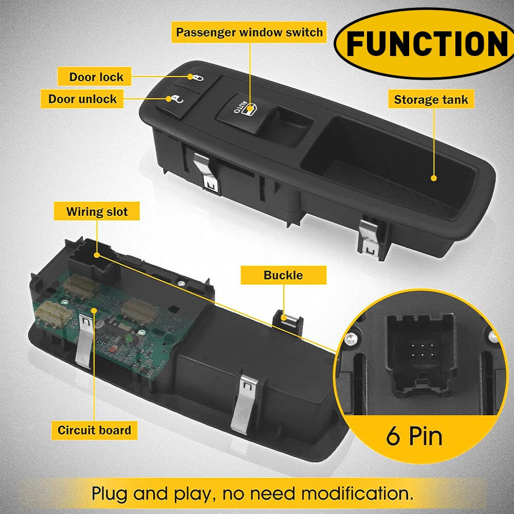 Right Power Window Switch for Dodge Ram 1500 2500 3500 (2009–2012)
