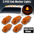 5pcs Yellow LED Cab Marker Light Covers for Ford F-150 (1980–1997)