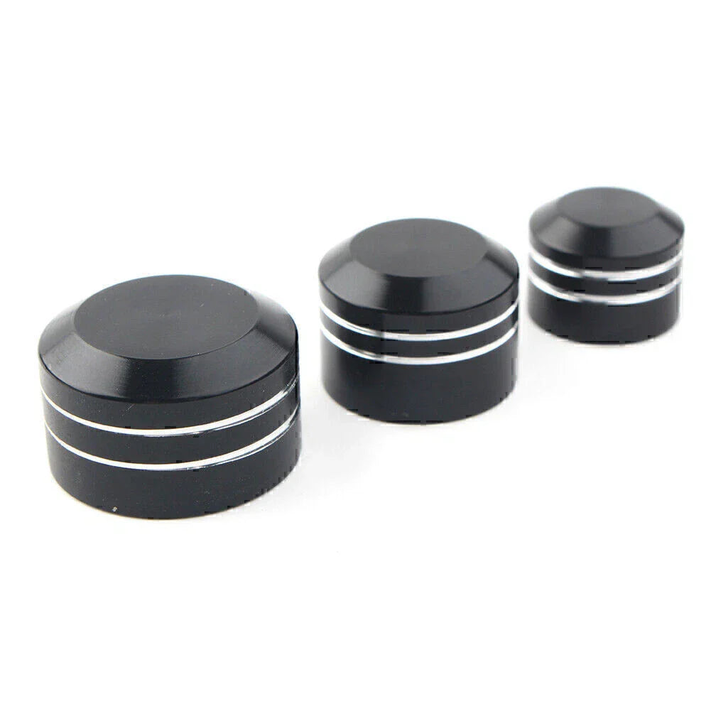9mm Black CNC Inner Motor Bolt Topper Caps for Harley