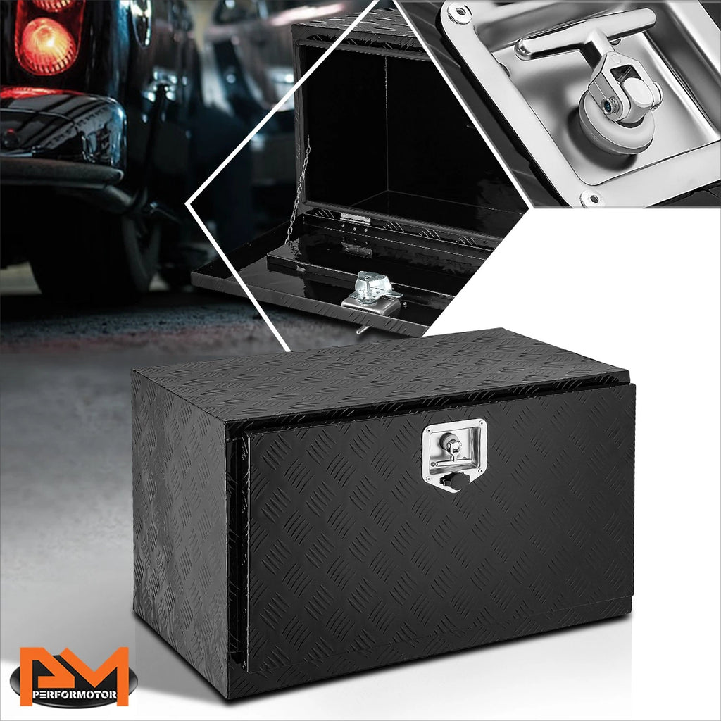 Diamond Tread Aluminum Over-Hanging Lip Tool Box for Trucks (30"x18"x17.3")