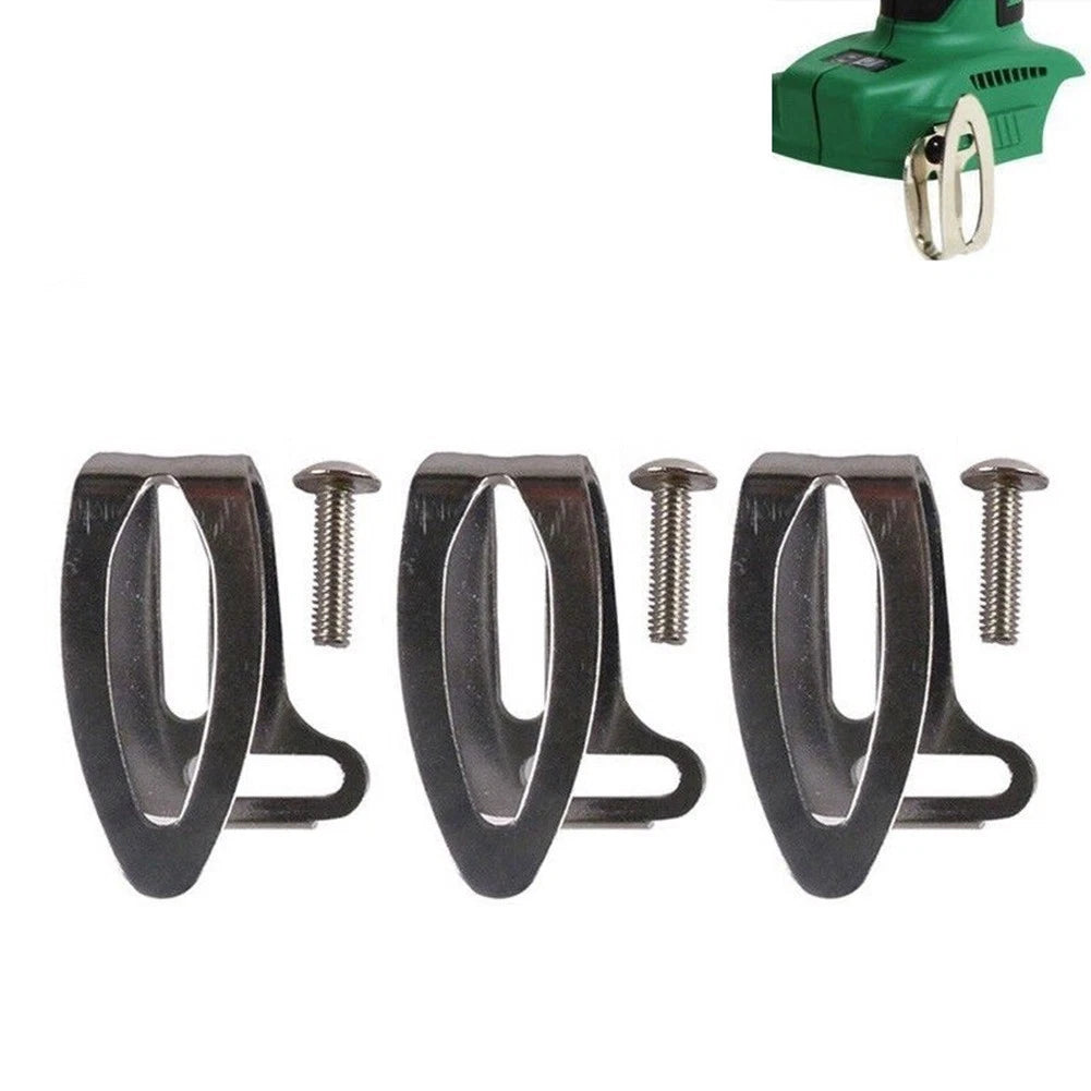 Steel Belt Clips with Screws for Hitachi Cordless Drills (Pack of 3)