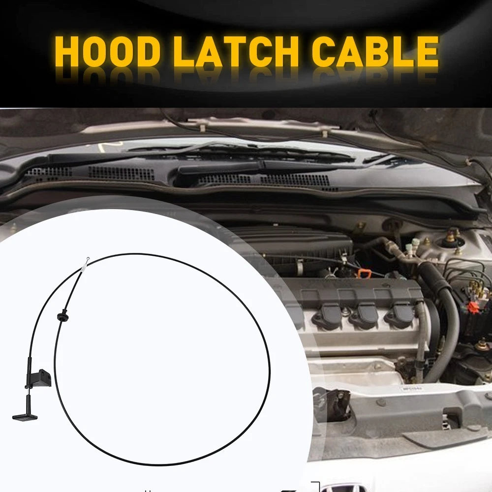 Hood Release Latch Cable with Handle for Honda Civic (2001–2005) 74130-S5D-A01ZA