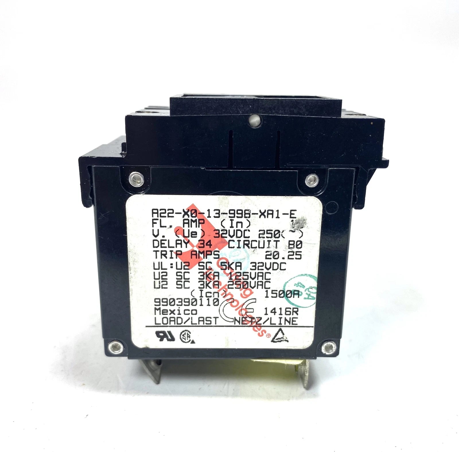A-Series Raised Rocker Circuit Breaker 15Amp for Carling Tech (A22-X0-13-998-XA1-E)