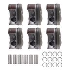6pcs Piston & Rings Kit for Land Rover Range Rover Sport 3.0L V6 (2014–2019)