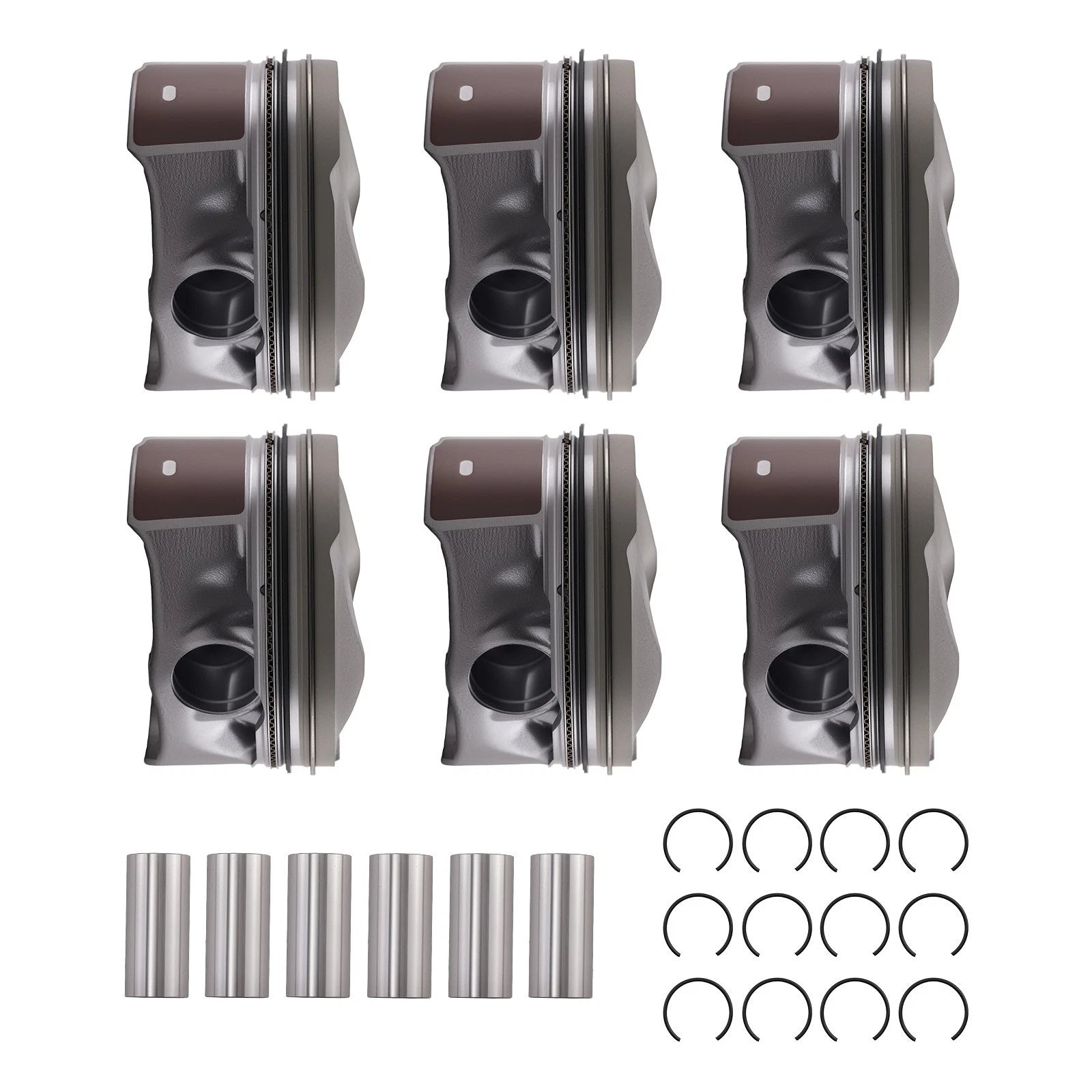 6pcs Piston & Rings Kit for Land Rover Range Rover Sport 3.0L V6 (2014–2019)