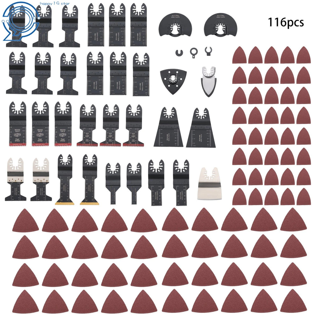 Set of 104 Oscillating Saw Blades for Multitool
