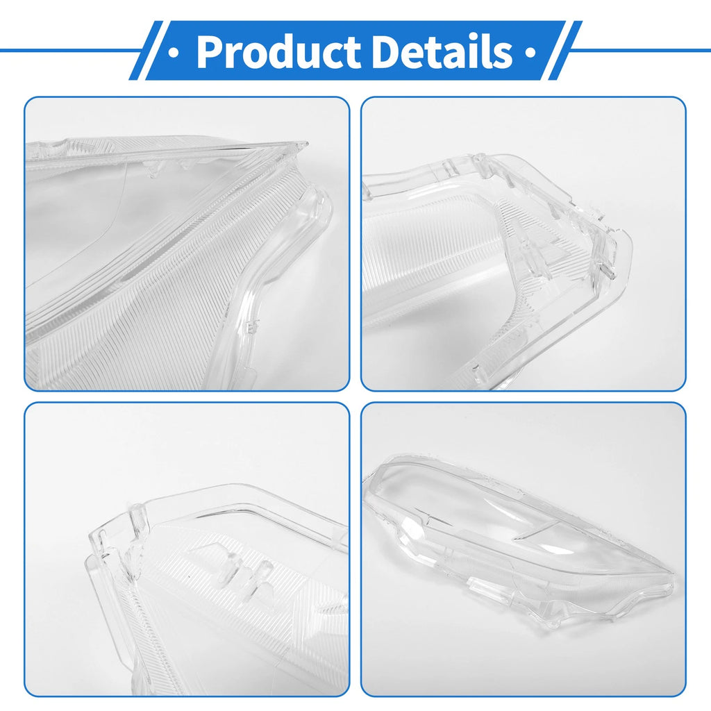 1 Pcs Headlight Lens Cover for Honda Civic (2016–2018) PC Clear