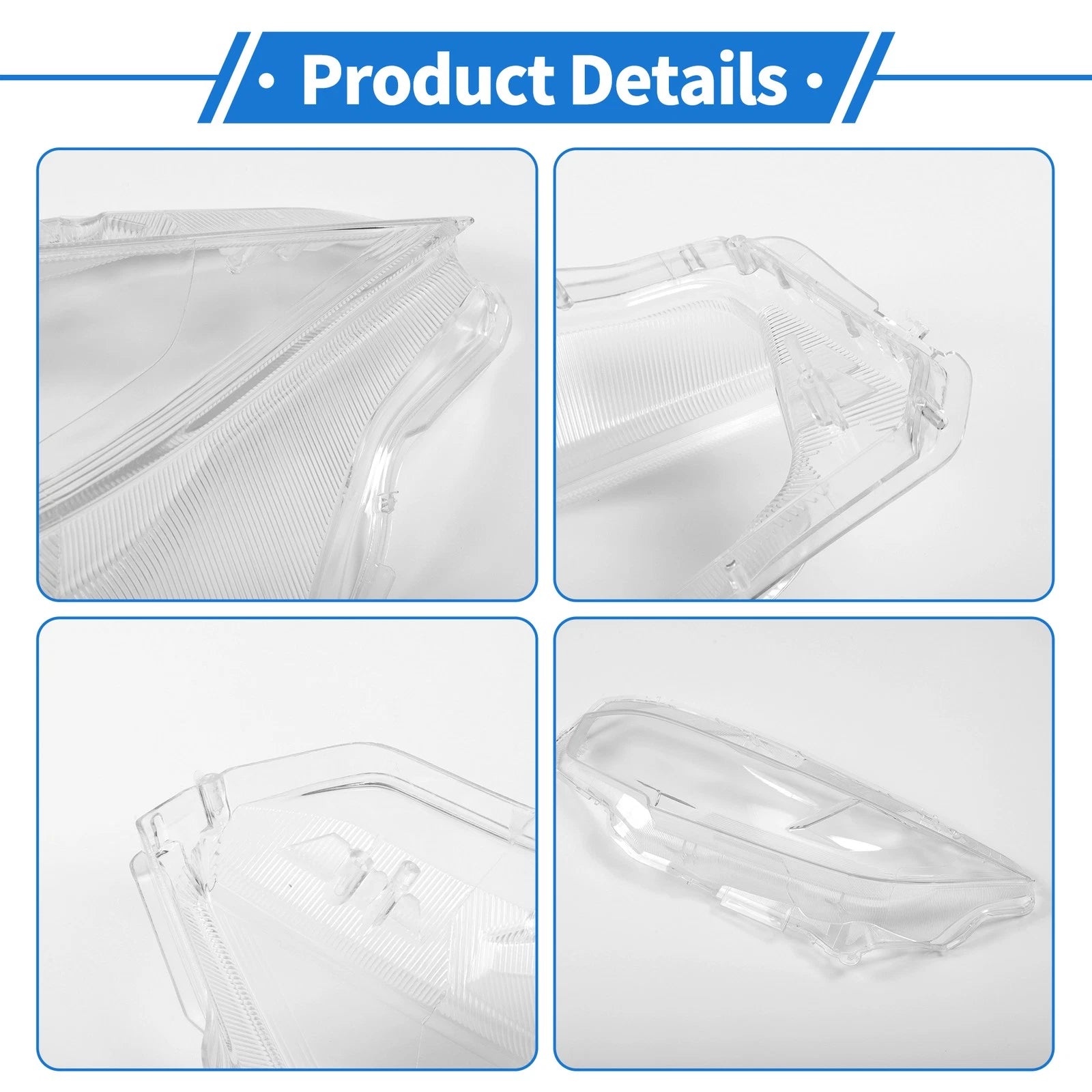 1 Pcs Headlight Lens Cover for Honda Civic (2016–2018) PC Clear