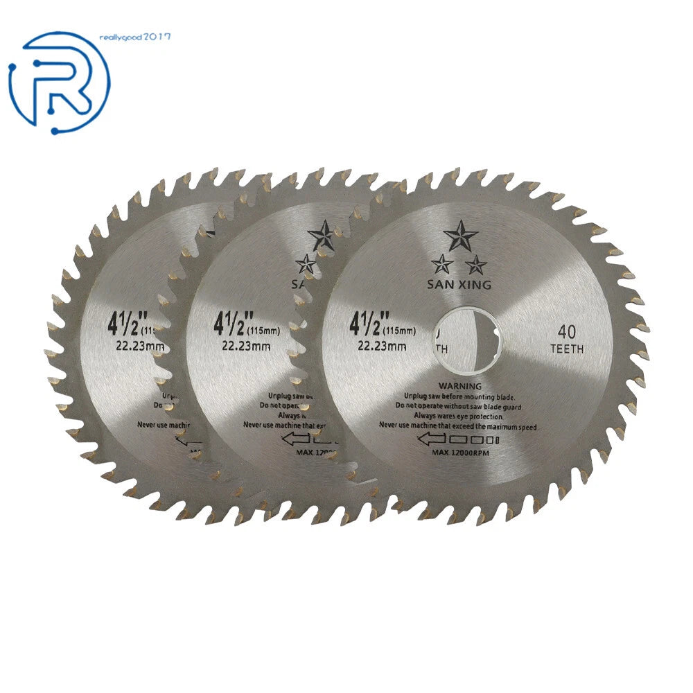 3 Pack 4-1/2" 40T Alloy Steel Cutting Blades for Various Models