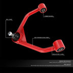 2X Front Upper Tubular Control Arms w/Balljoints for Ram 1500 (2019–2022)