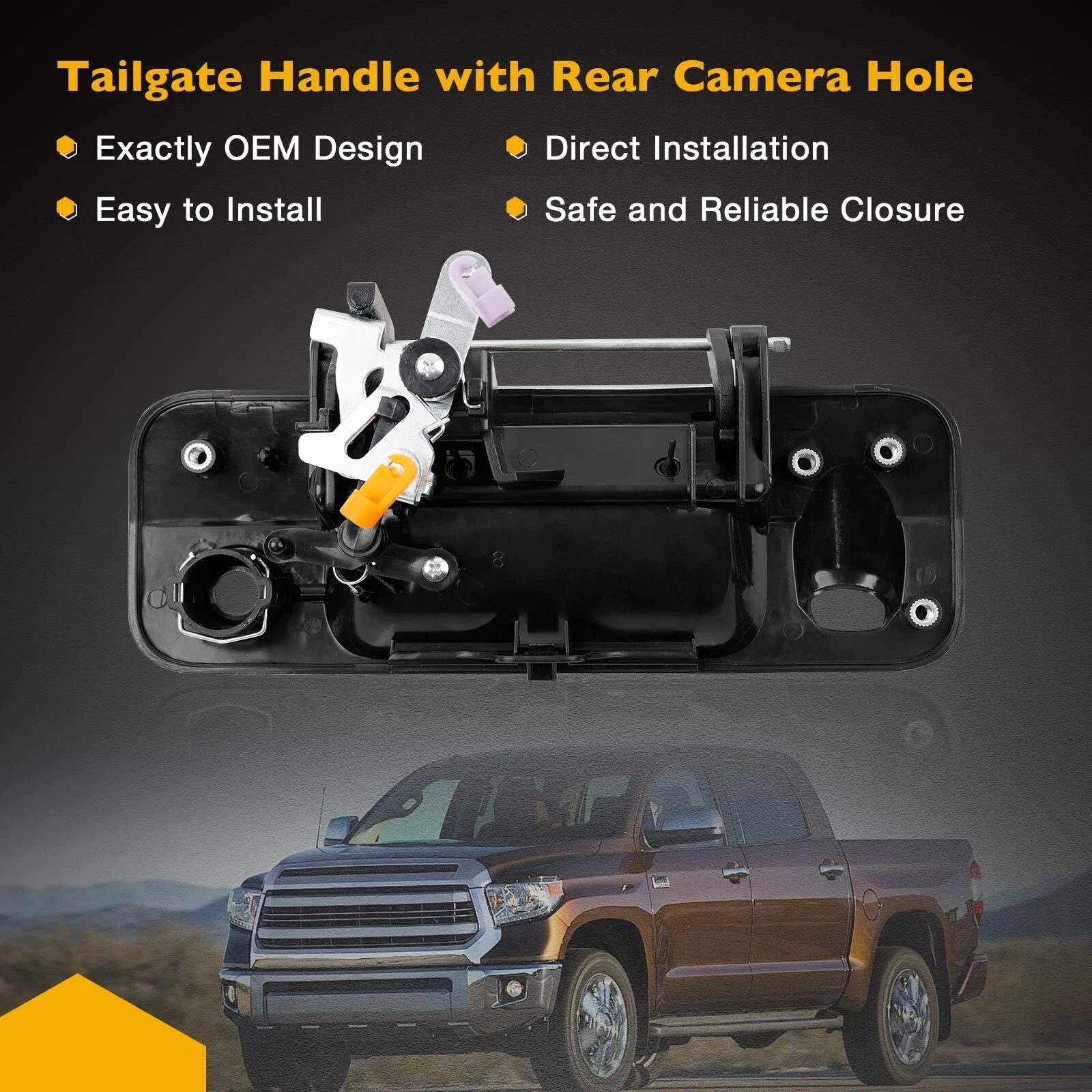 Upgraded Tailgate Handle with Camera Hole for Toyota Tundra (2007-2013)