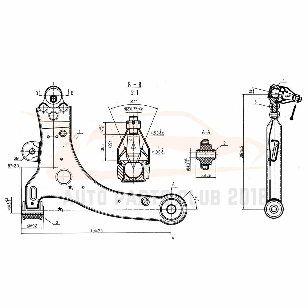 Lower Control Arm Front Wheel Bearing Tie Rod for Impala Regal Monte Carlo (2000–2005)