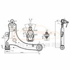 Lower Control Arm Front Wheel Bearing Tie Rod for Impala Regal Monte Carlo (2000–2005)