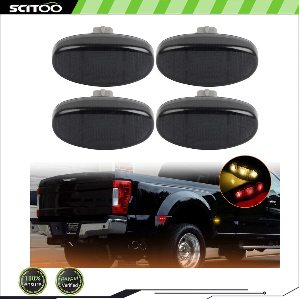 4X LED Fender Side Marker Lights for Ford F250 F350 Super Duty (2011–2016)