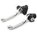 Pivot Dirt Clutch Brake Levers for Kawasaki KX450F (2006–2010, 2012) Silver