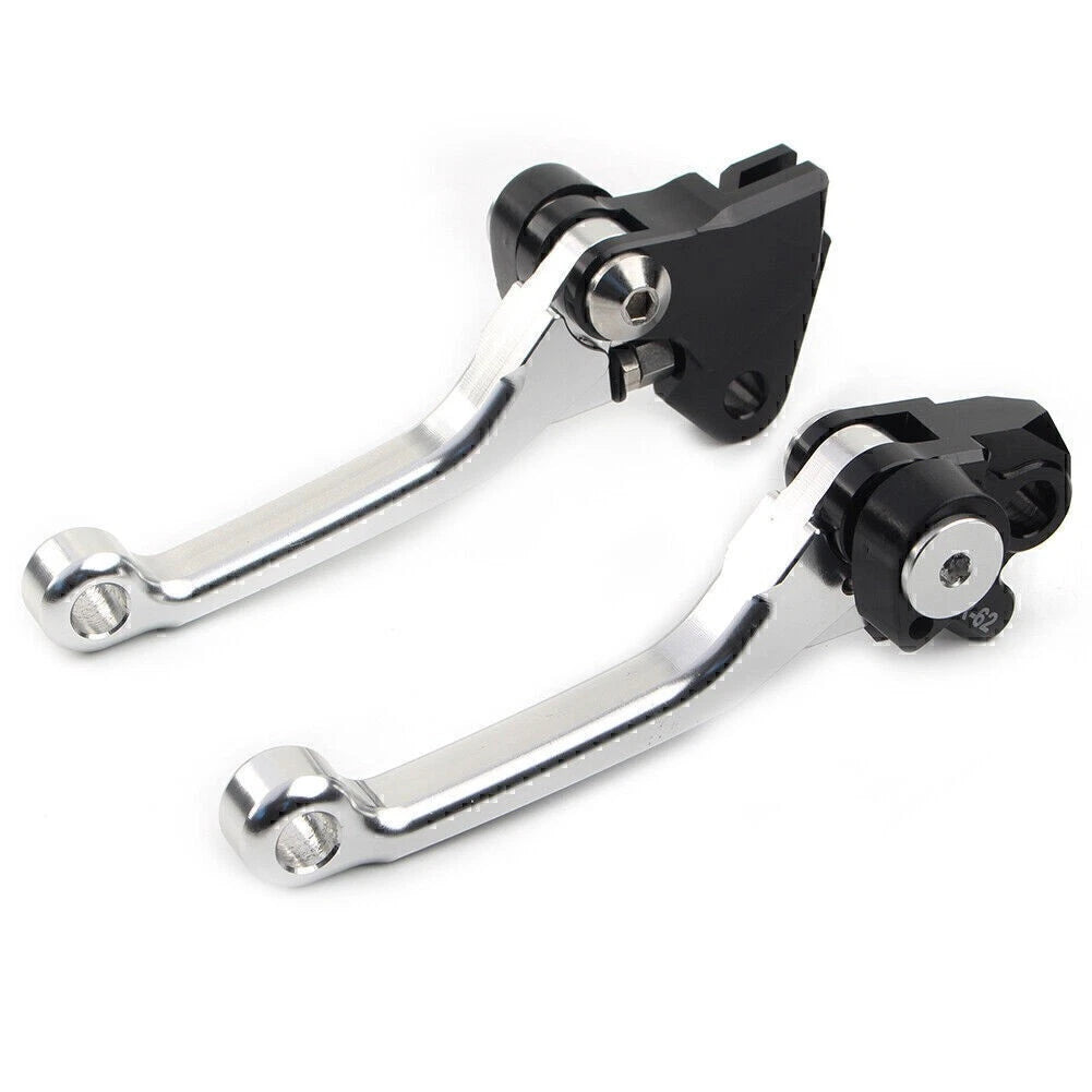 Pivot Dirt Clutch Brake Levers for Kawasaki KX450F (2006–2010, 2012) Silver