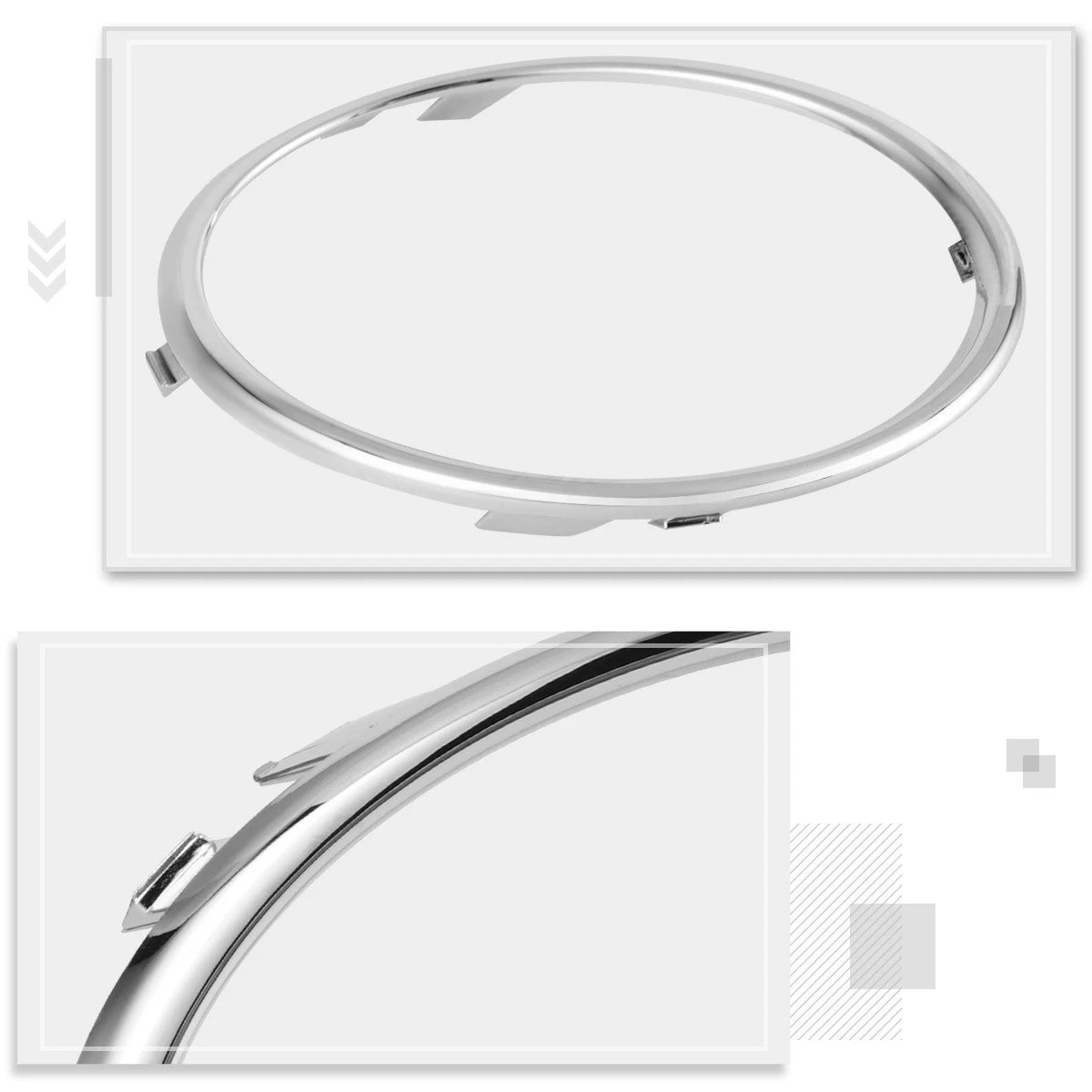 Fog Light Bezel Grille Cover Chrome for Audi A5 (2008–2012)