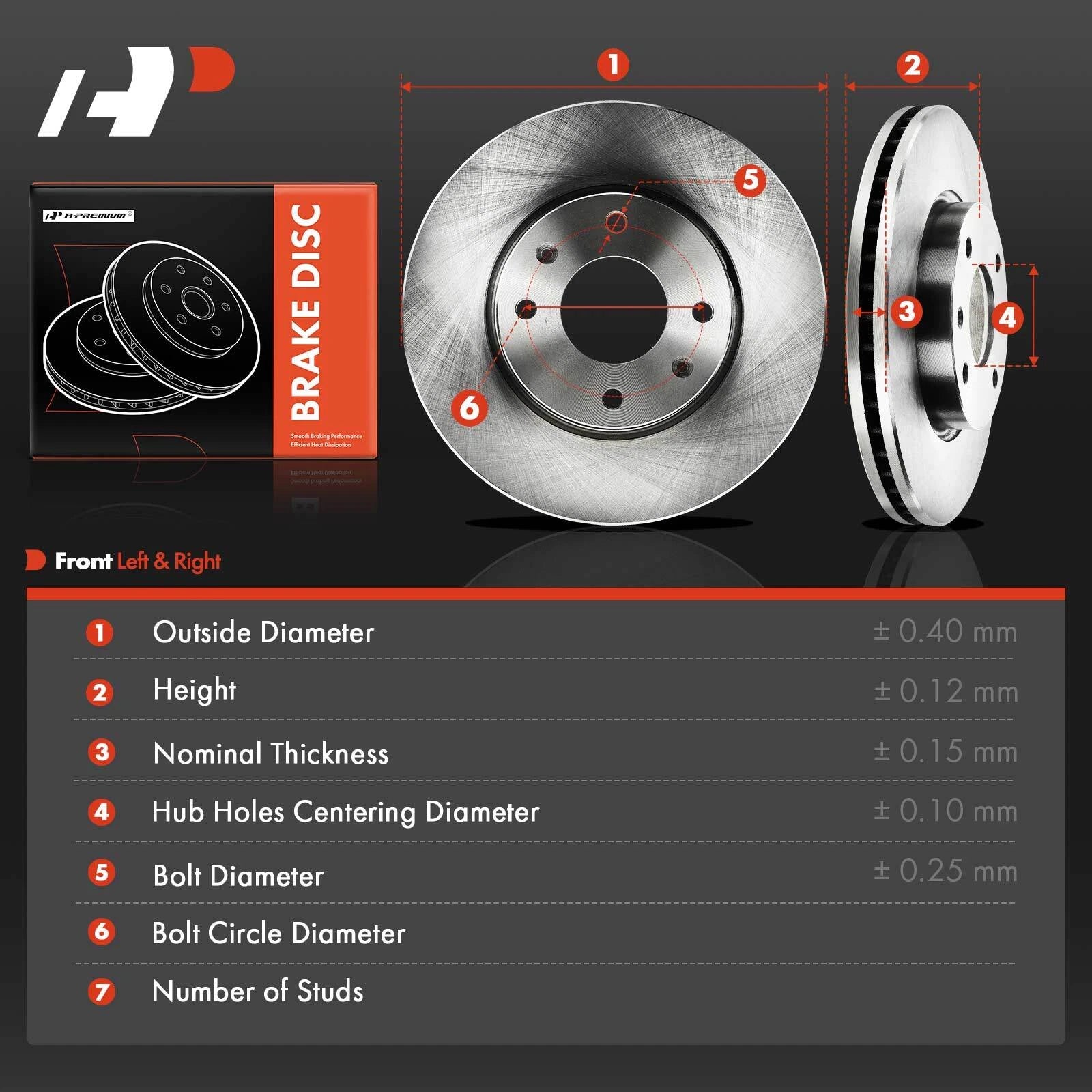 Front Disc Brake Rotors for Hyundai Sonata, Kia Magentis, Optima (2004–2005)