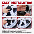 Universal Front Fender Hood Rearview Mirror and Wheel Hub Rim Stickers (---)