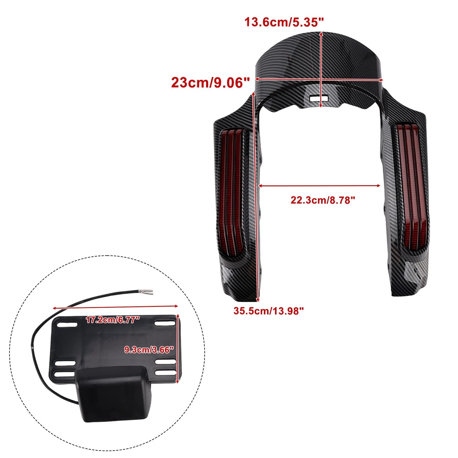 Rear Fender LED Light for Harley Touring Road King FLHR Street Glide (2014–2023)