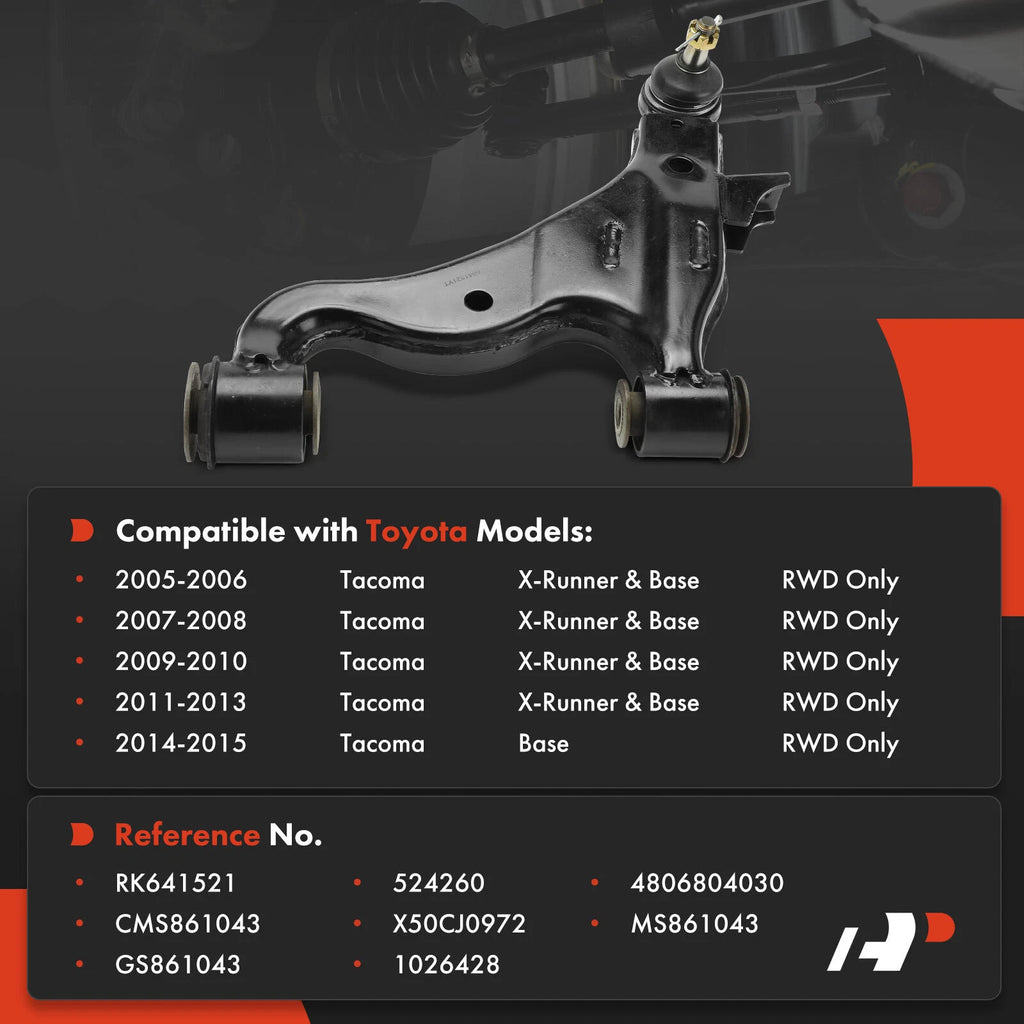 Front Right Lower Control Arm with Ball Joint for Toyota Tacoma (2016–2023)