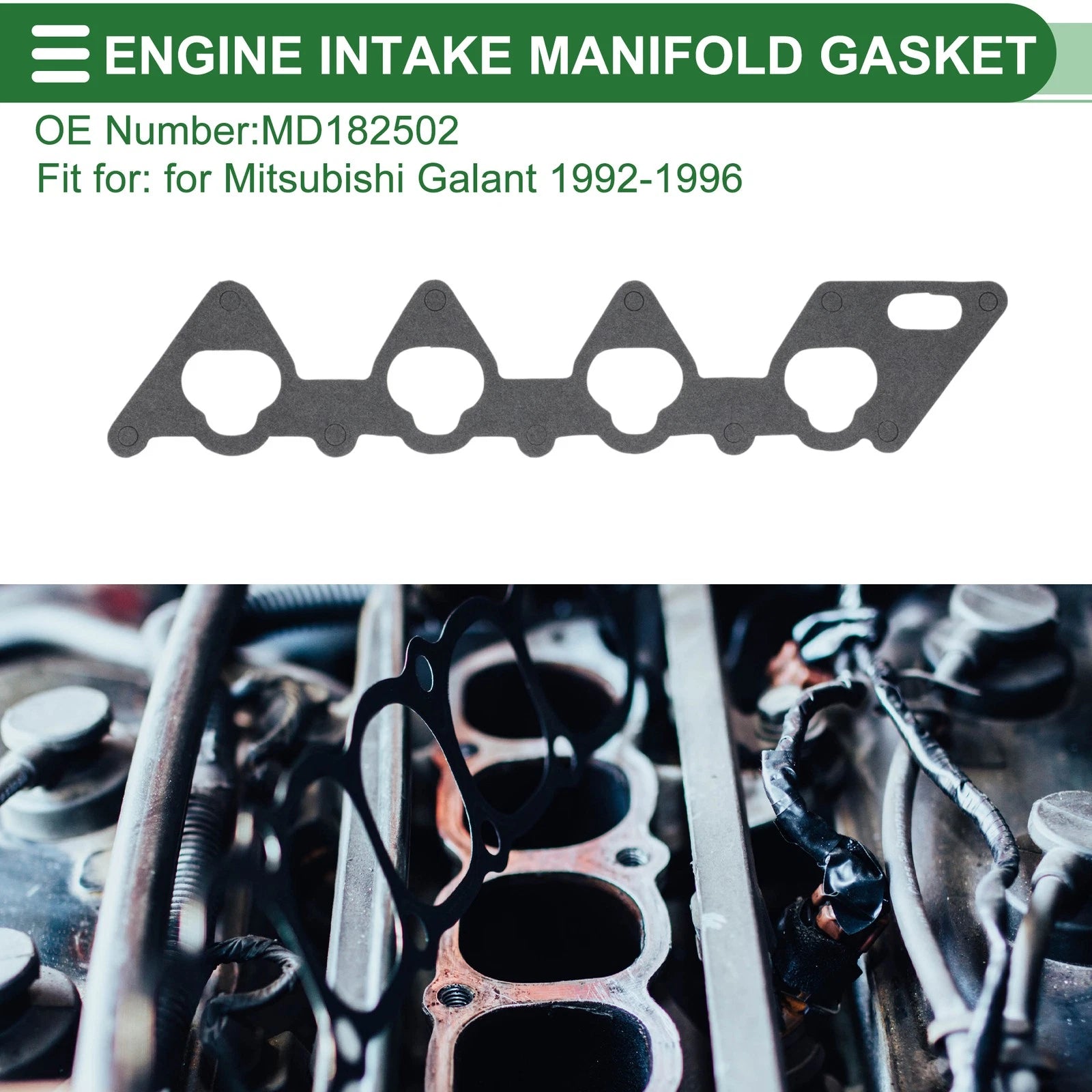Engine Intake Manifold Gasket for Mitsubishi Galant (1992–1996) MD182502
