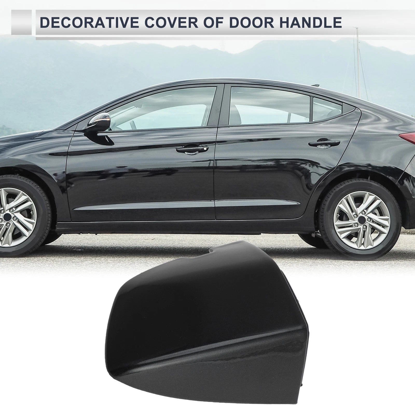 Front Left Door Handle Lock Cylinder Cover for Volkswagen Sagitta (2019–2021) Black