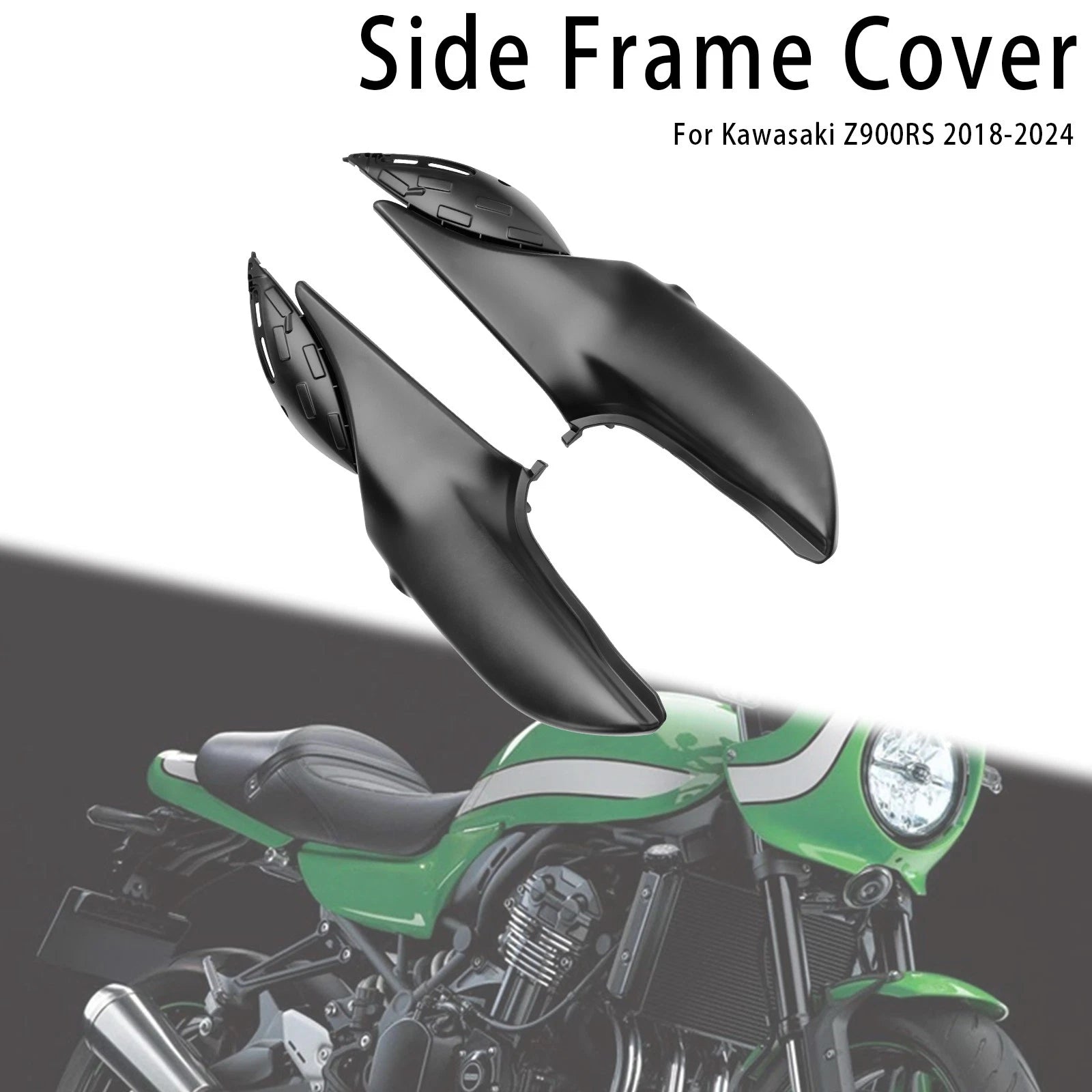 Side Frame Panel Protector Fairings Cover for Kawasaki Z900RS (2018–2024) Matte Black