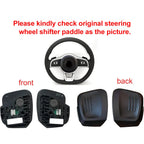 Black Steering Wheel Paddle Shifter Extensions for VW Golf, Atlas, Sharan, Touareg (2020-2023)
