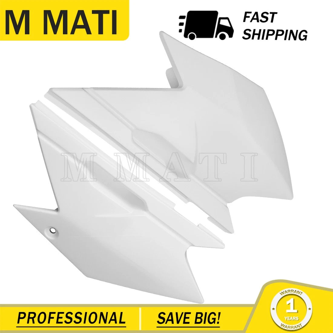 Left & Right White Rear Side Cover for Kawasaki KLX140 KLX140G KLX140L (2008–2024)