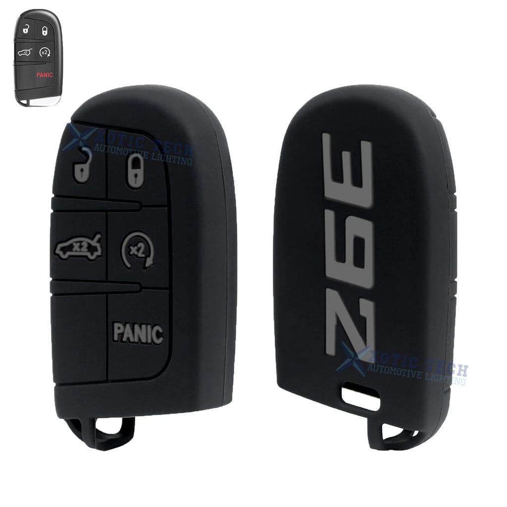 Silicone Remote Key Fob Shell Cover for Jeep Chrysler Dodge (2014–2024)