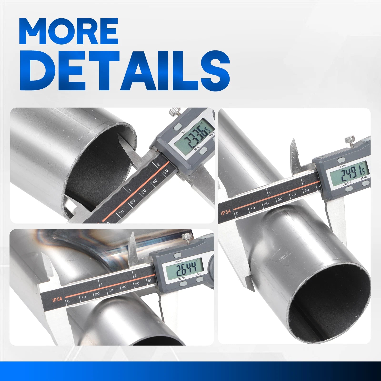4" OD Dual Exhaust H-Pipe Balance Tube Kit for Universal Fit (Custom)