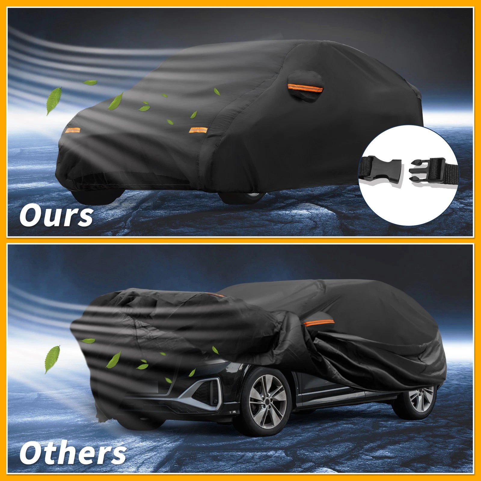 Waterproof All Weather Car Cover for Audi Q2 (2016–2023) 190T-PU Zipper