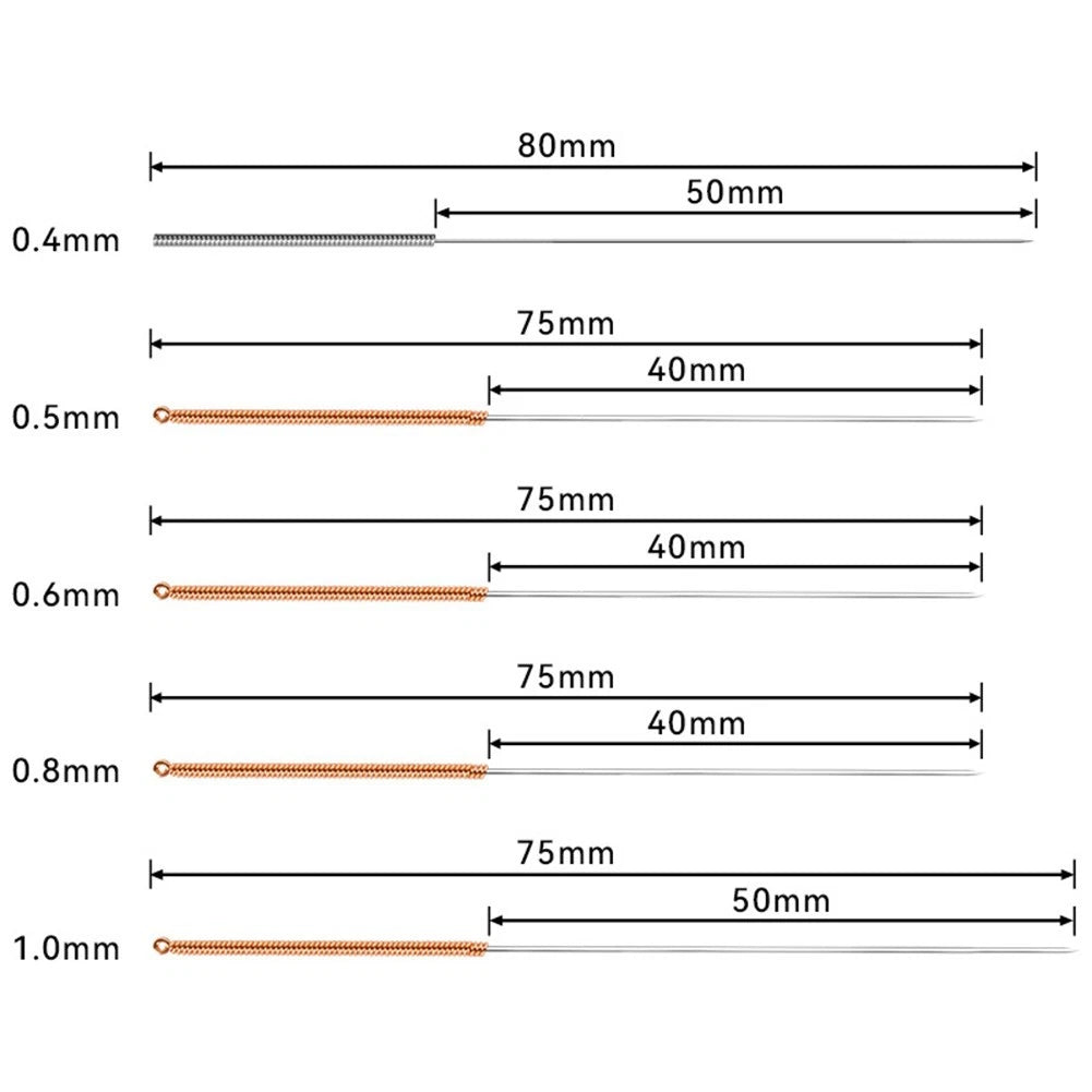 Set of 2 Needle Cleaners for 3D Printers (0.15mm, 0.8mm)