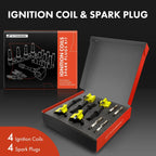 Set of 4 Ignition Coils & 4 Iridium Spark Plugs for Chevy Equinox (2005–2022)