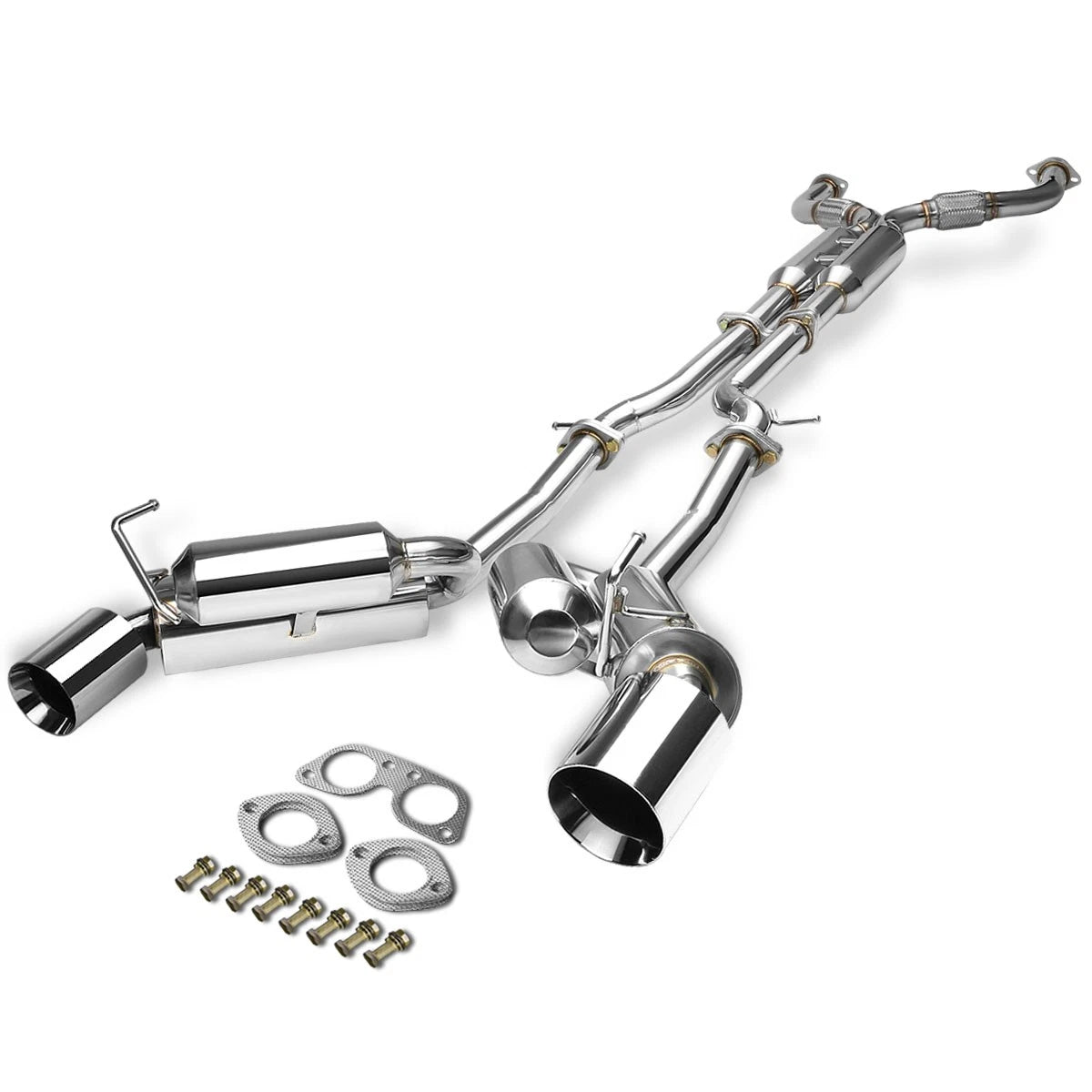 Catback Exhaust Muffler for Nissan 370Z Z34 (2009–2019) 3.7L V6 Dual 4.5" Tips